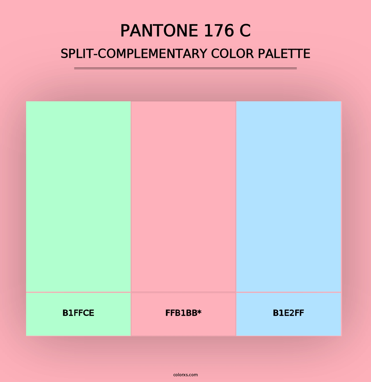 PANTONE 176 C - Split-Complementary Color Palette