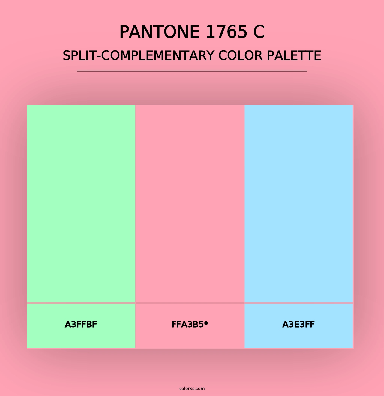 PANTONE 1765 C - Split-Complementary Color Palette