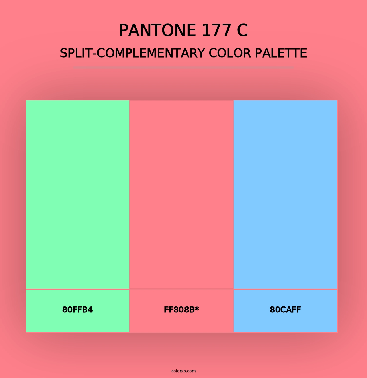 PANTONE 177 C - Split-Complementary Color Palette