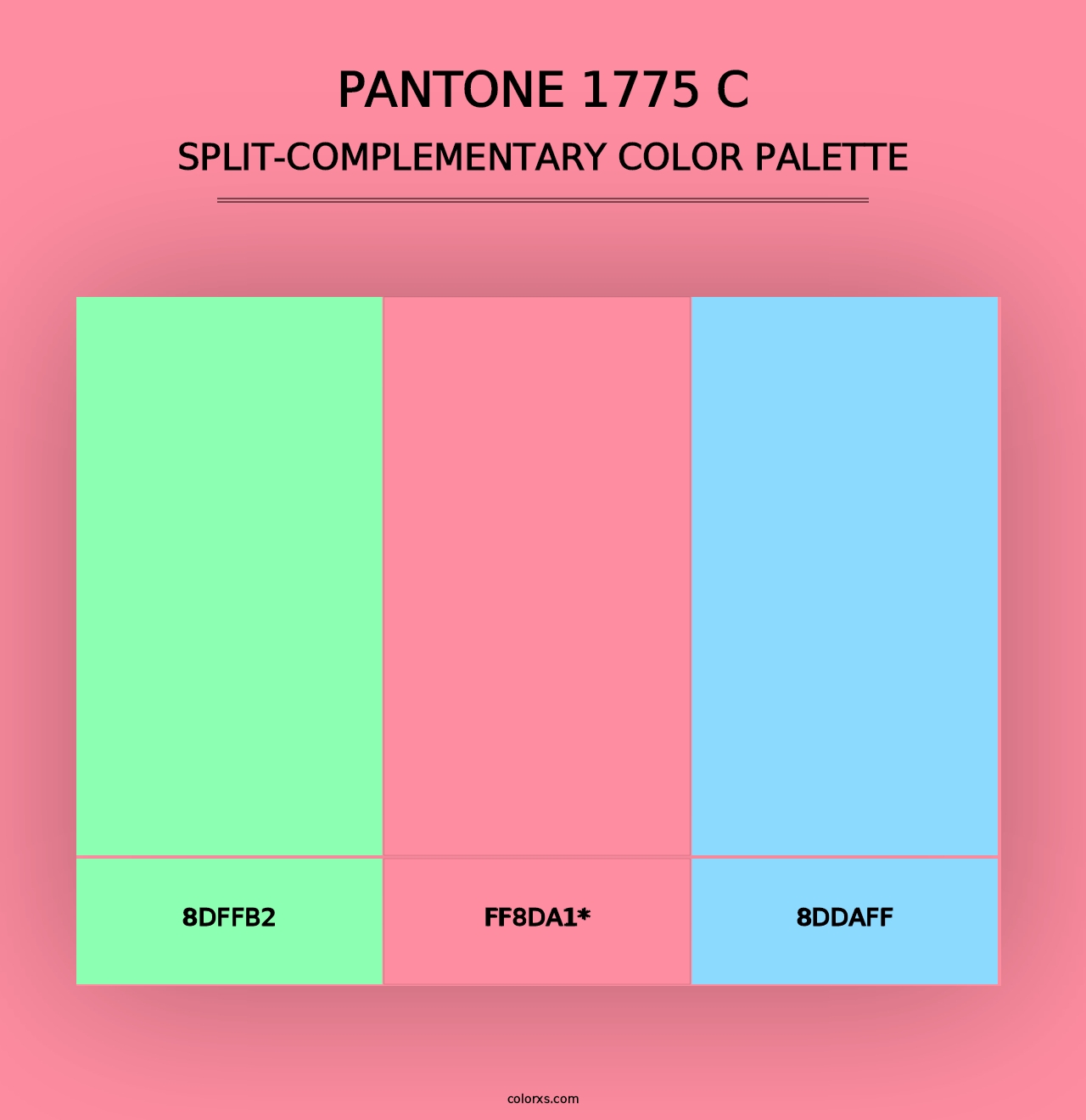 PANTONE 1775 C - Split-Complementary Color Palette