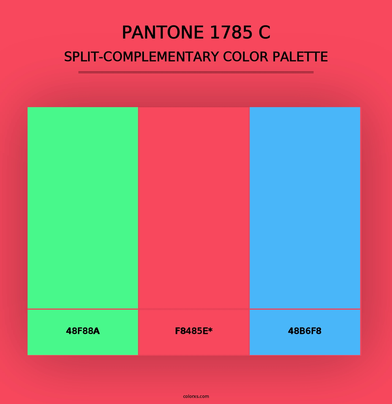 PANTONE 1785 C - Split-Complementary Color Palette