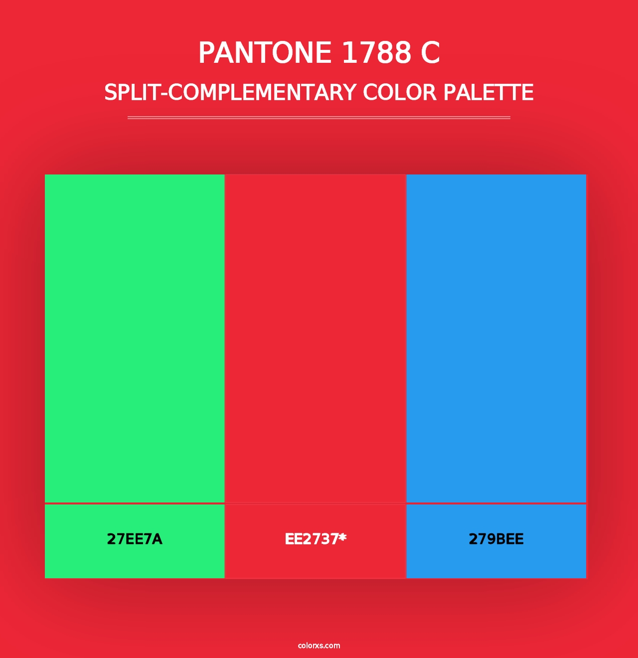 PANTONE 1788 C - Split-Complementary Color Palette