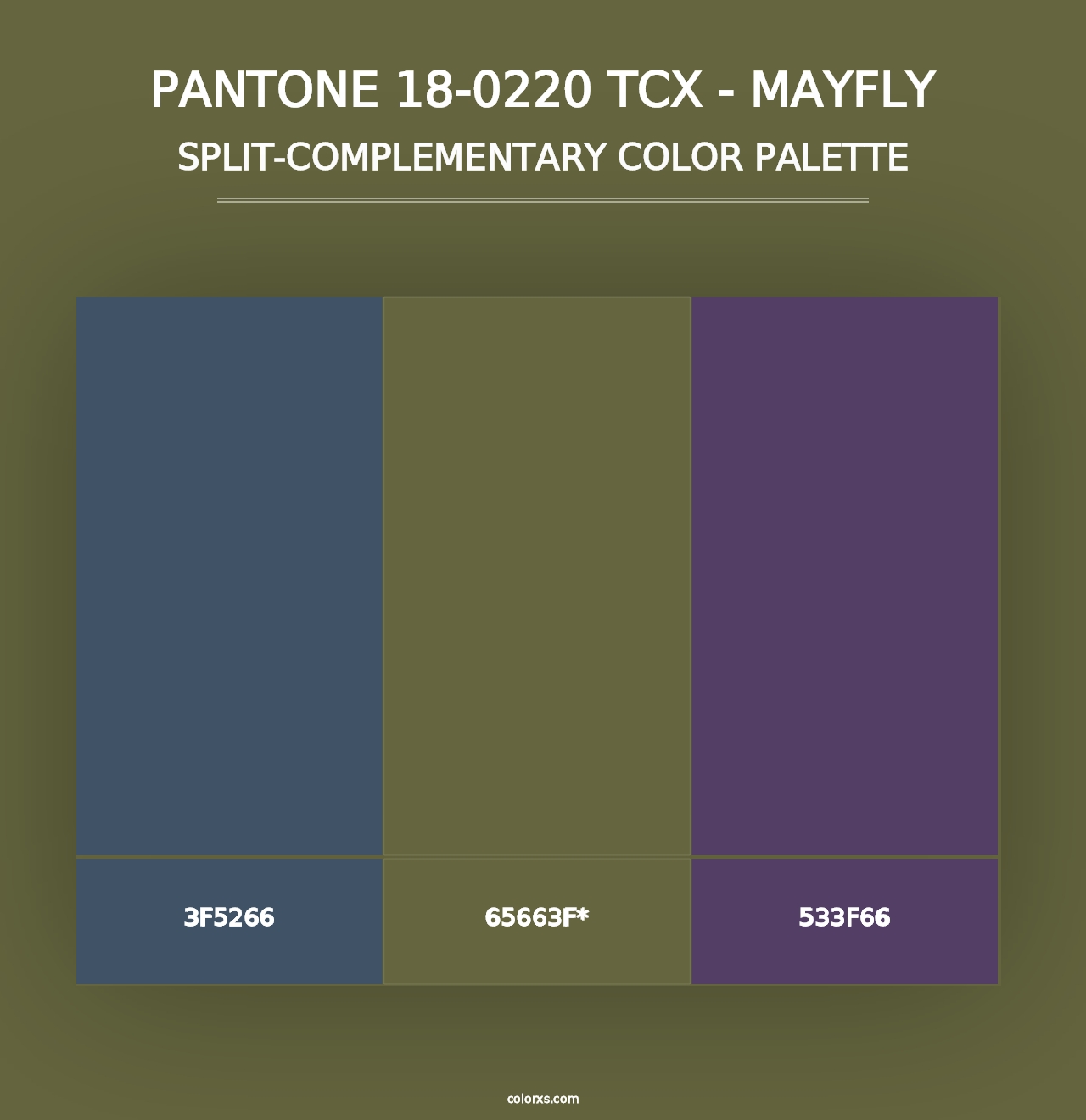 PANTONE 18-0220 TCX - Mayfly - Split-Complementary Color Palette