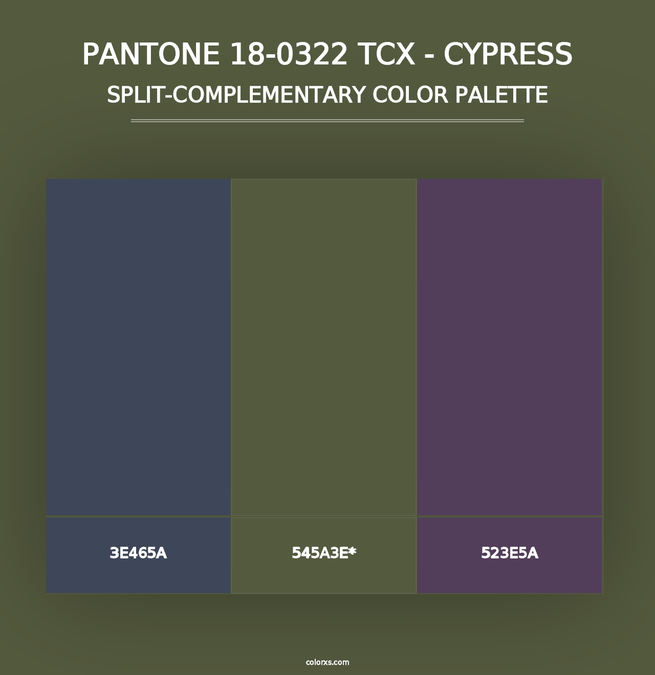 PANTONE 18-0322 TCX - Cypress - Split-Complementary Color Palette