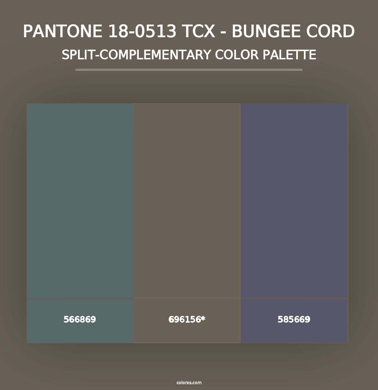 PANTONE 18-0513 TCX - Bungee Cord - Split-Complementary Color Palette