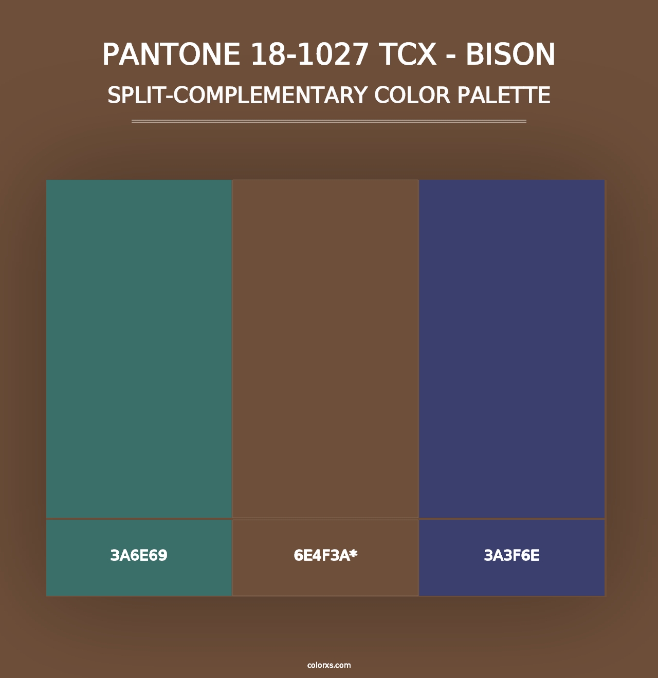 PANTONE 18-1027 TCX - Bison - Split-Complementary Color Palette