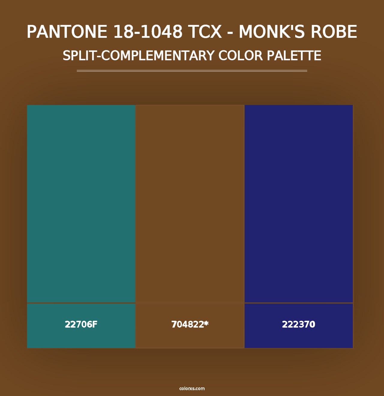 PANTONE 18-1048 TCX - Monk's Robe - Split-Complementary Color Palette