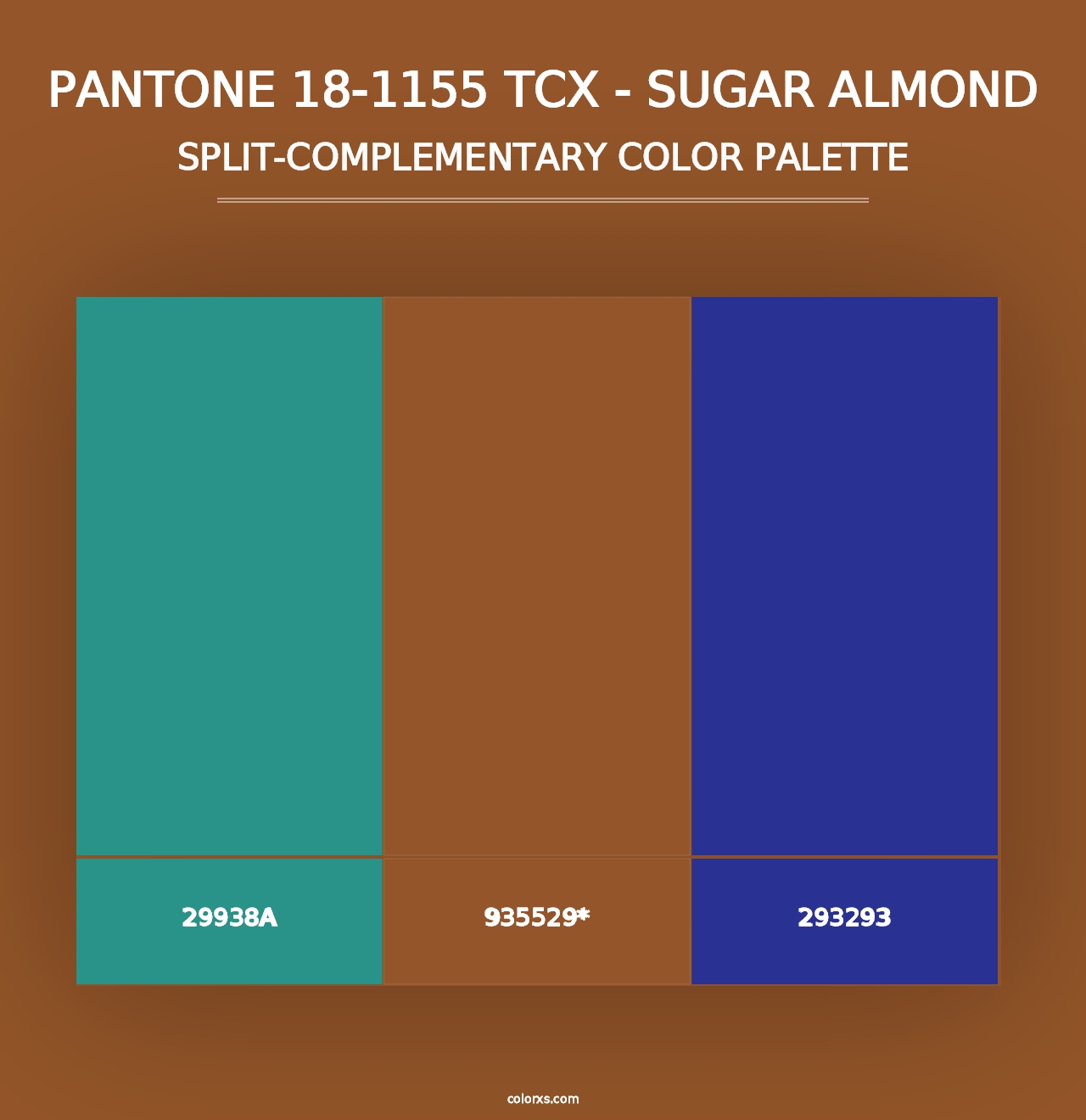 PANTONE 18-1155 TCX - Sugar Almond - Split-Complementary Color Palette