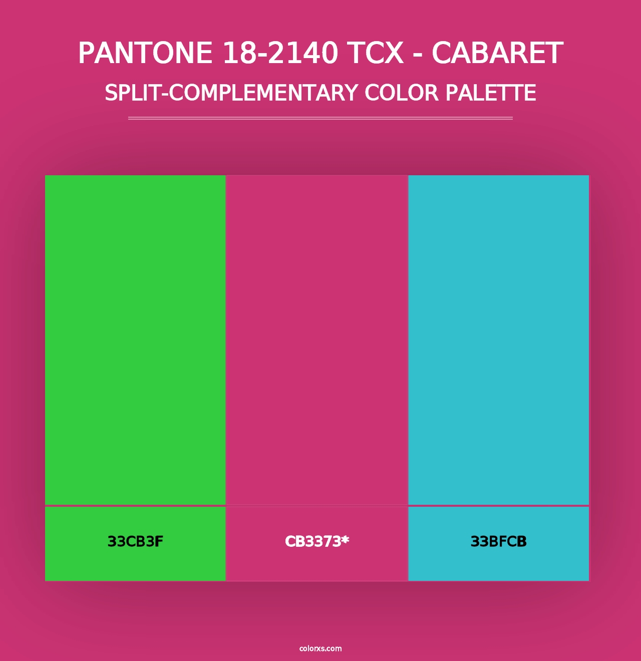 PANTONE 18-2140 TCX - Cabaret - Split-Complementary Color Palette