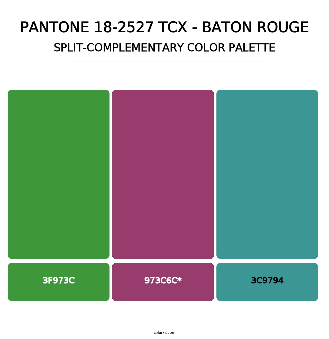 PANTONE 18-2527 TCX - Baton Rouge - Split-Complementary Color Palette