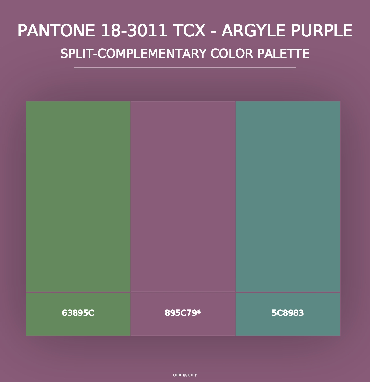 PANTONE 18-3011 TCX - Argyle Purple - Split-Complementary Color Palette