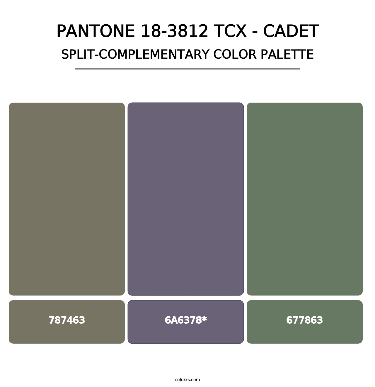 PANTONE 18-3812 TCX - Cadet - Split-Complementary Color Palette