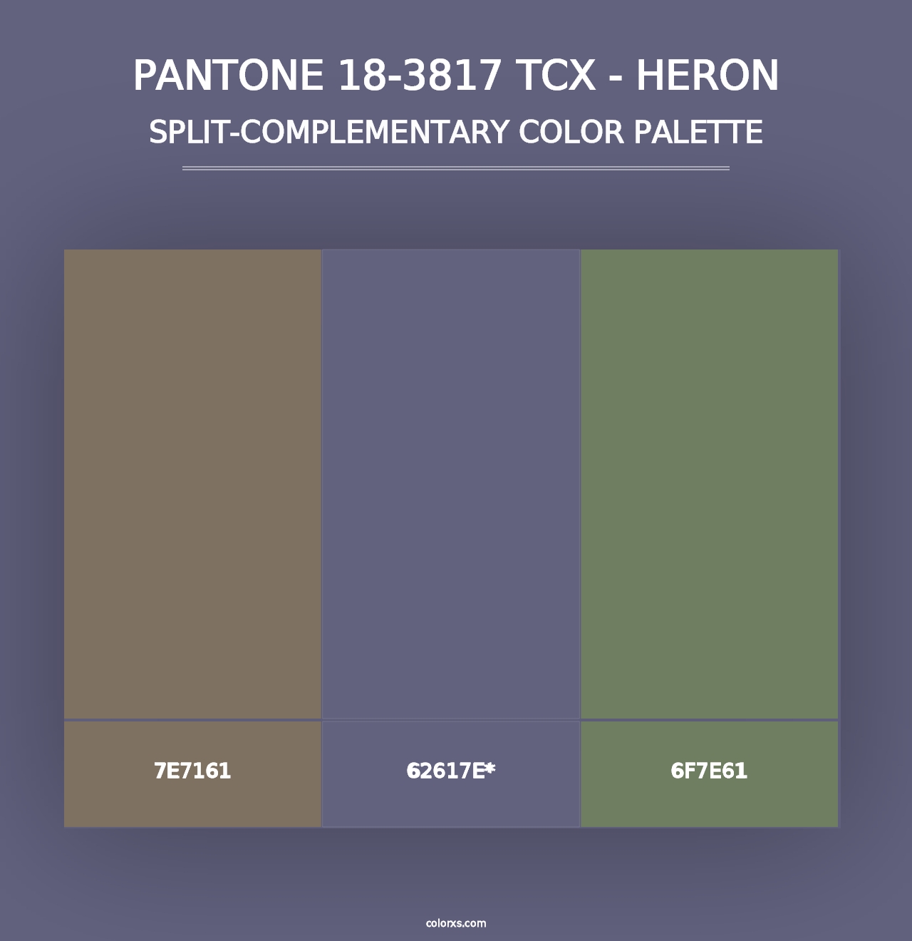 PANTONE 18-3817 TCX - Heron - Split-Complementary Color Palette