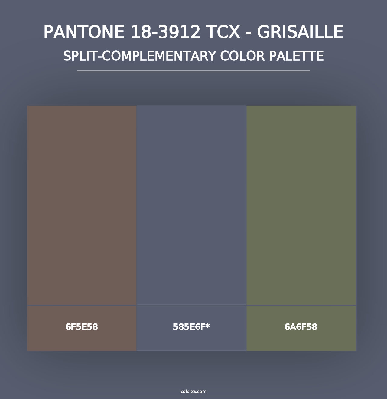 PANTONE 18-3912 TCX - Grisaille - Split-Complementary Color Palette