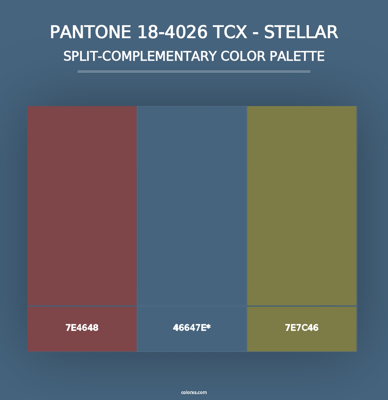 PANTONE 18-4026 TCX - Stellar - Split-Complementary Color Palette