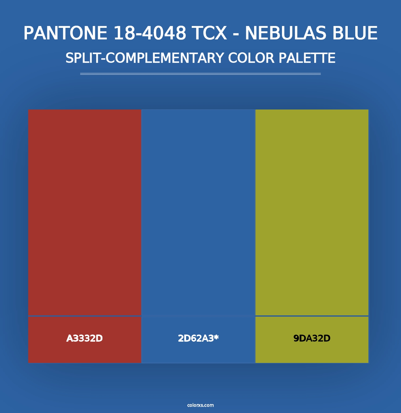 PANTONE 18-4048 TCX - Nebulas Blue - Split-Complementary Color Palette