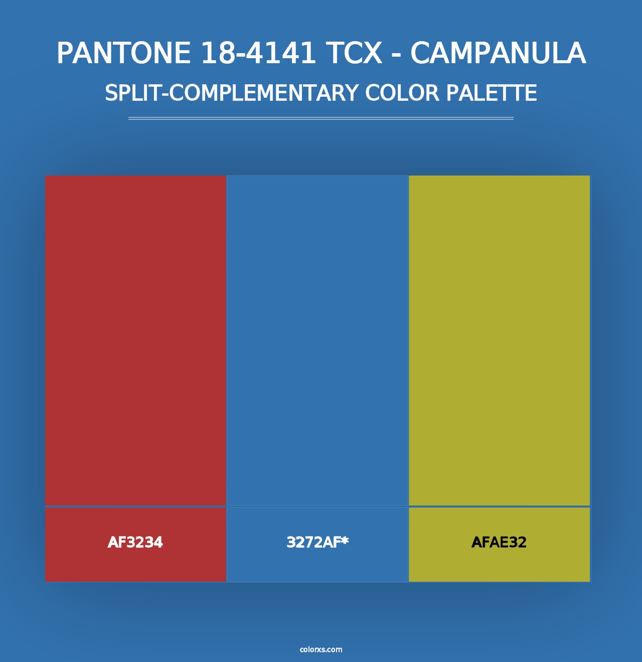 PANTONE 18-4141 TCX - Campanula - Split-Complementary Color Palette