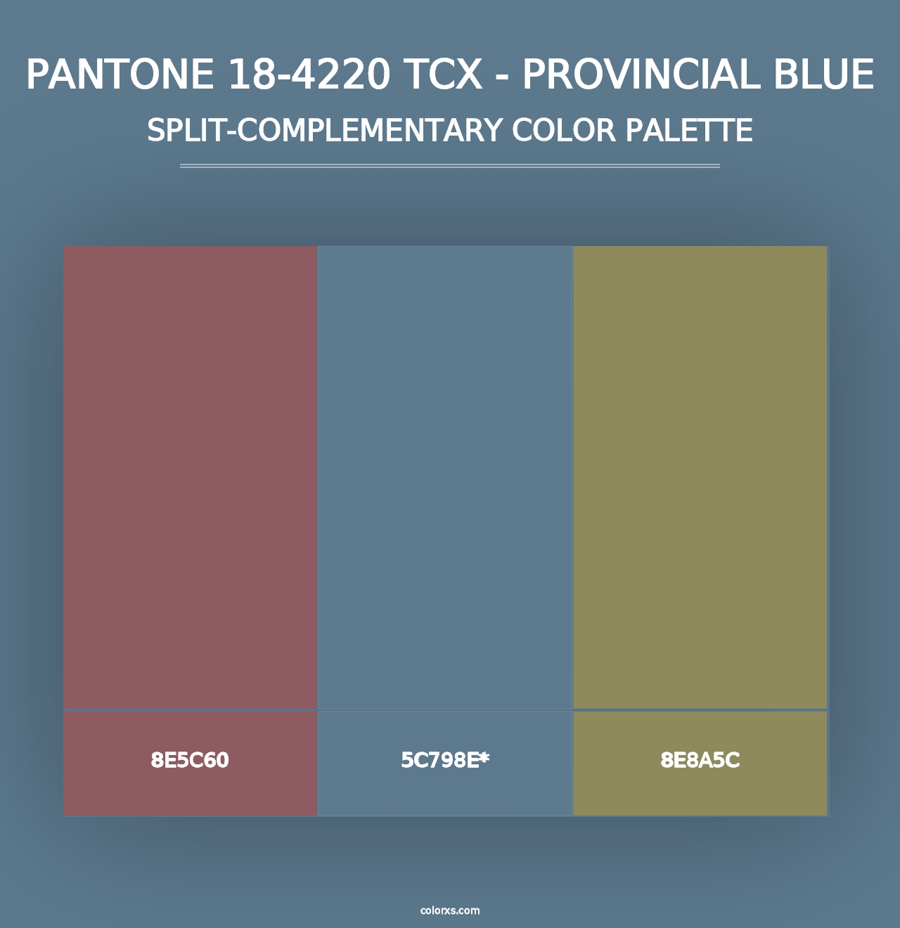 PANTONE 18-4220 TCX - Provincial Blue - Split-Complementary Color Palette