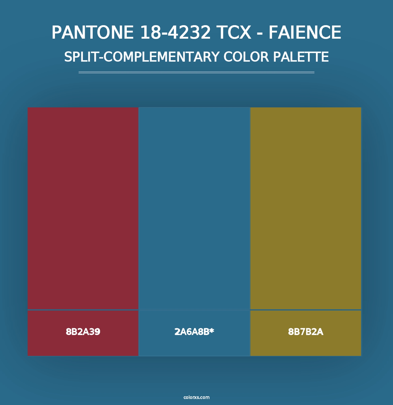 PANTONE 18-4232 TCX - Faience - Split-Complementary Color Palette