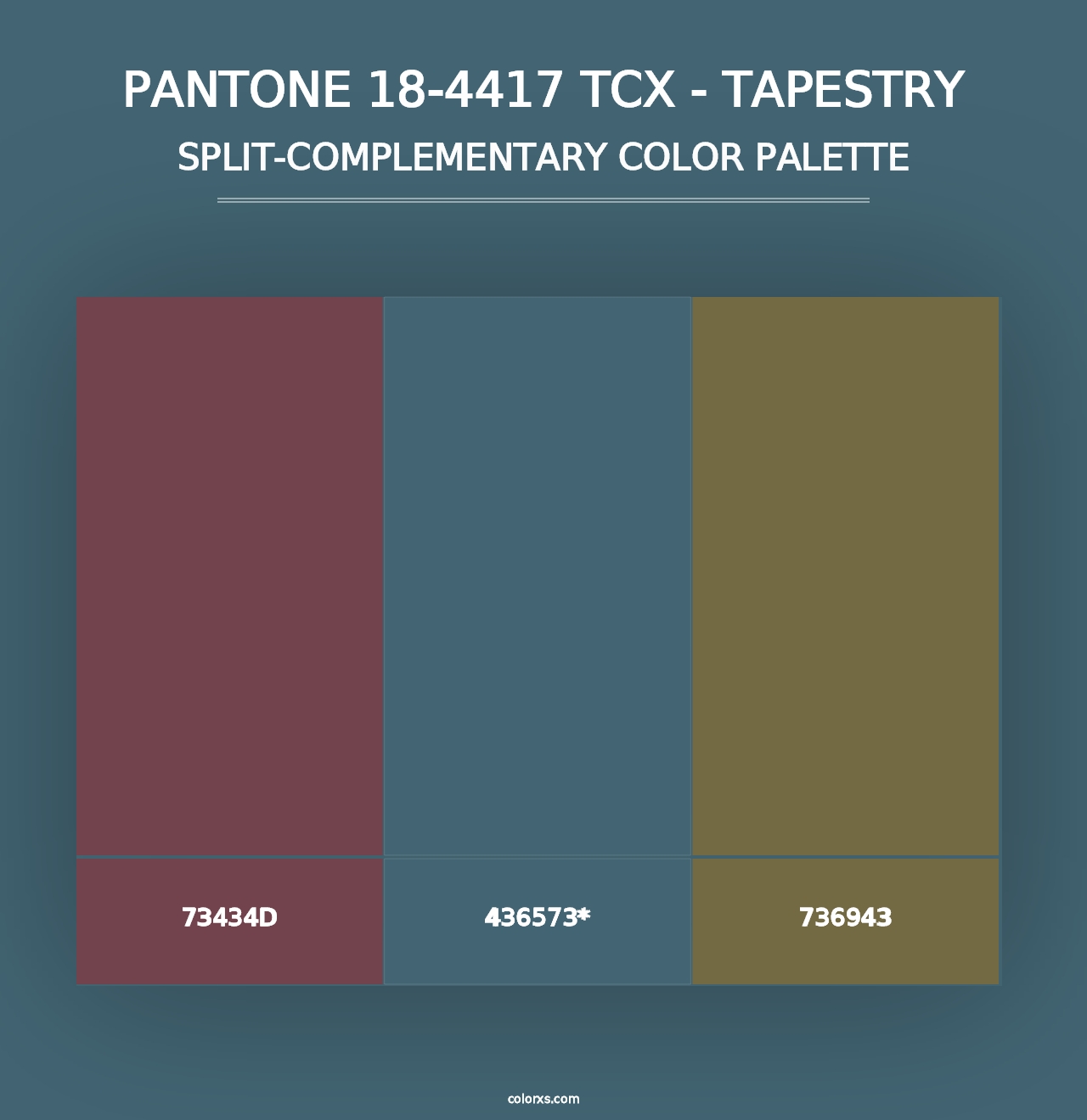 PANTONE 18-4417 TCX - Tapestry - Split-Complementary Color Palette