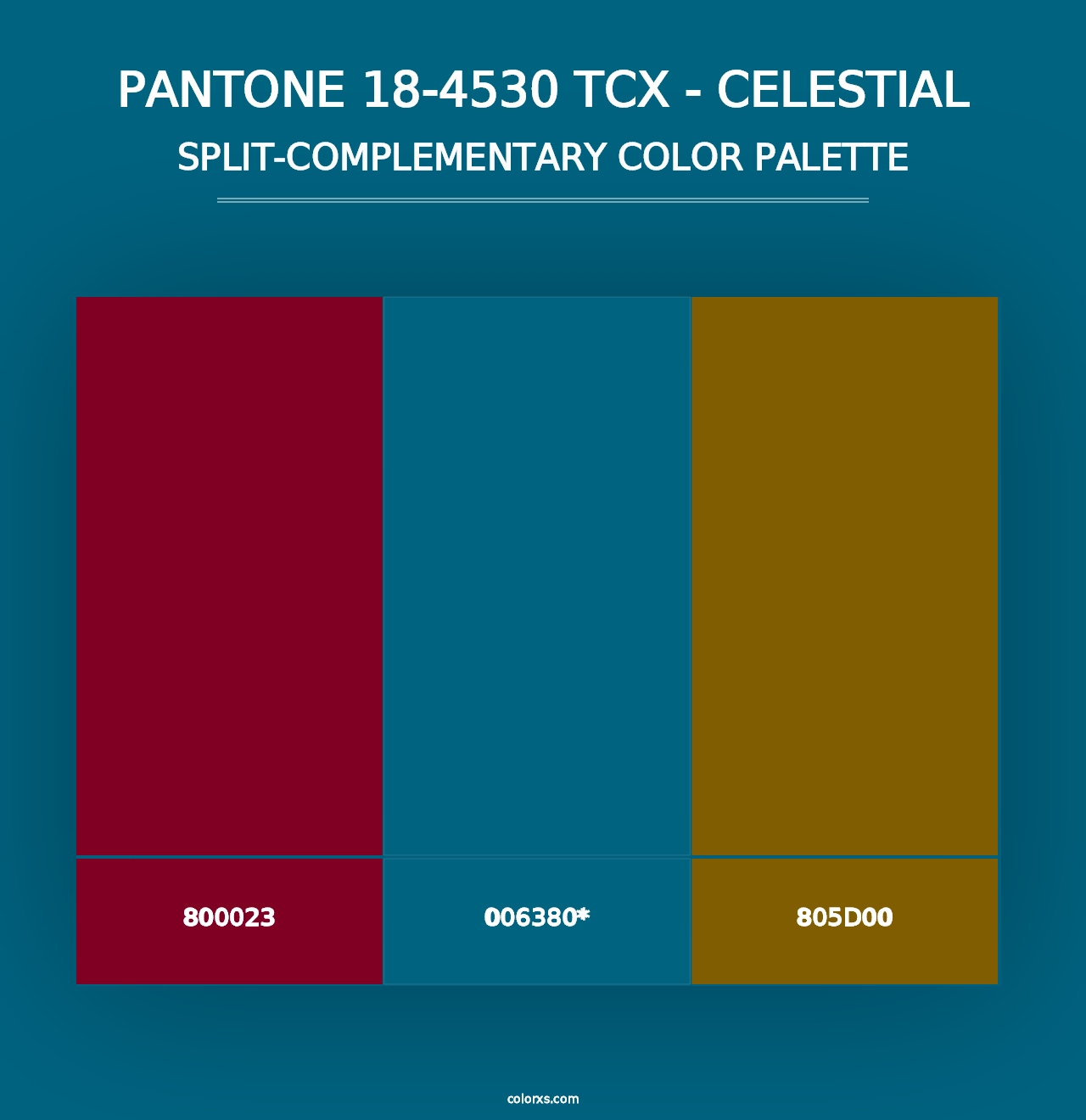 PANTONE 18-4530 TCX - Celestial - Split-Complementary Color Palette