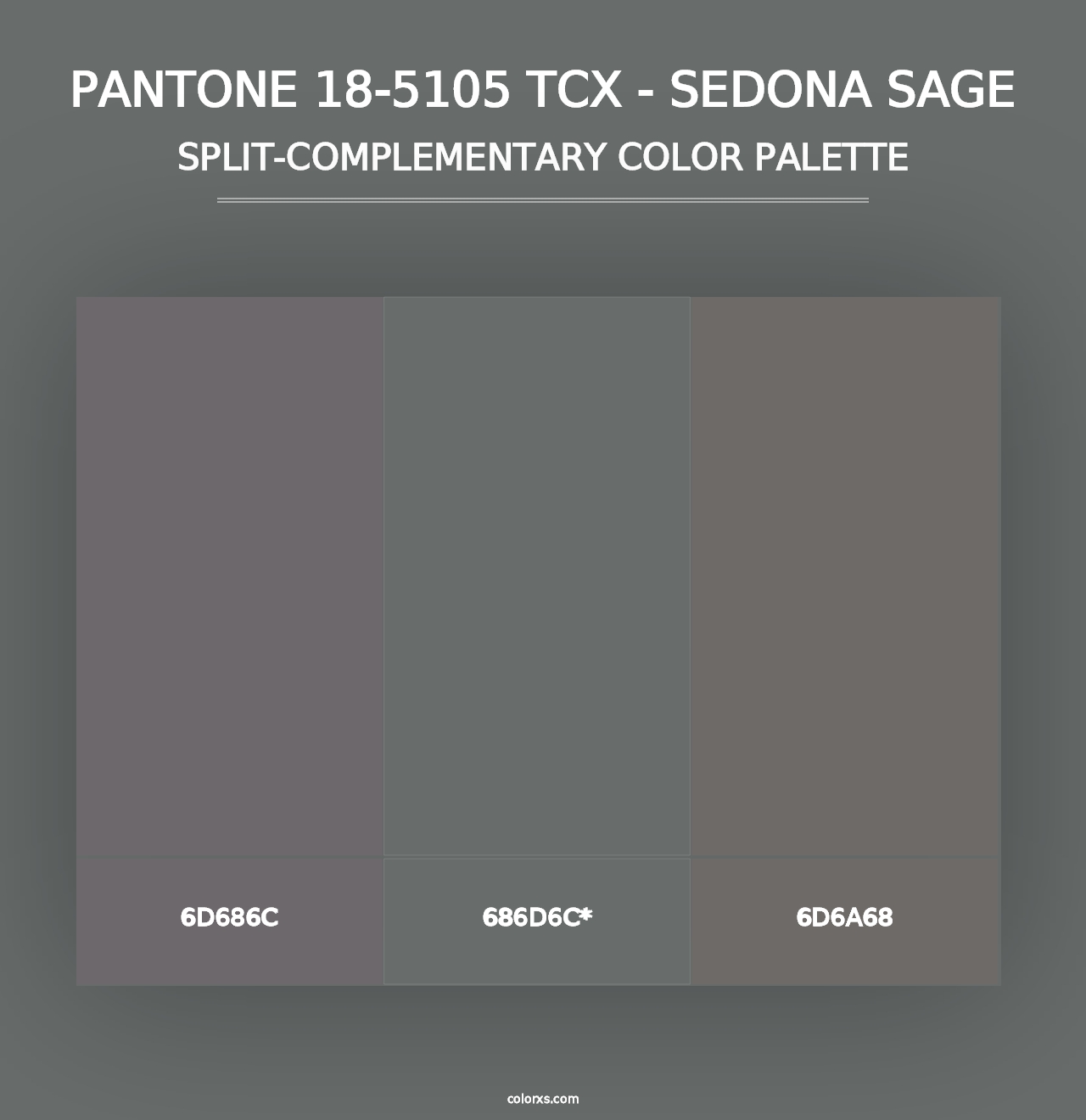 PANTONE 18-5105 TCX - Sedona Sage - Split-Complementary Color Palette