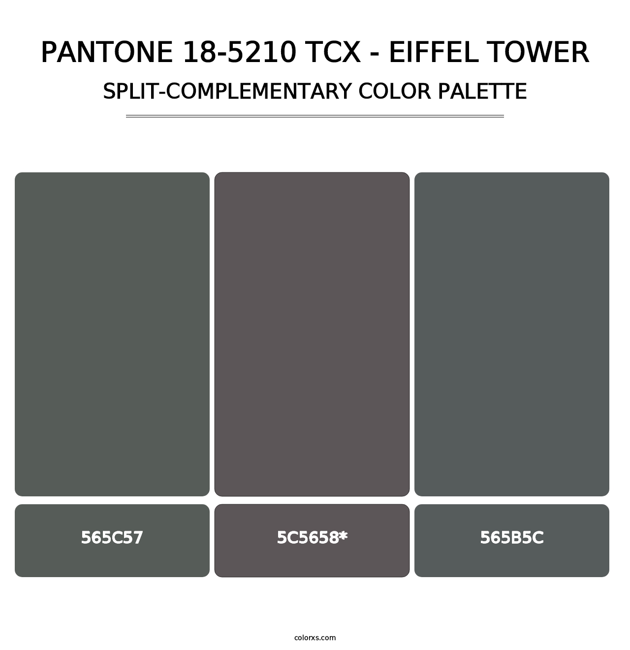 PANTONE 18-5210 TCX - Eiffel Tower - Split-Complementary Color Palette