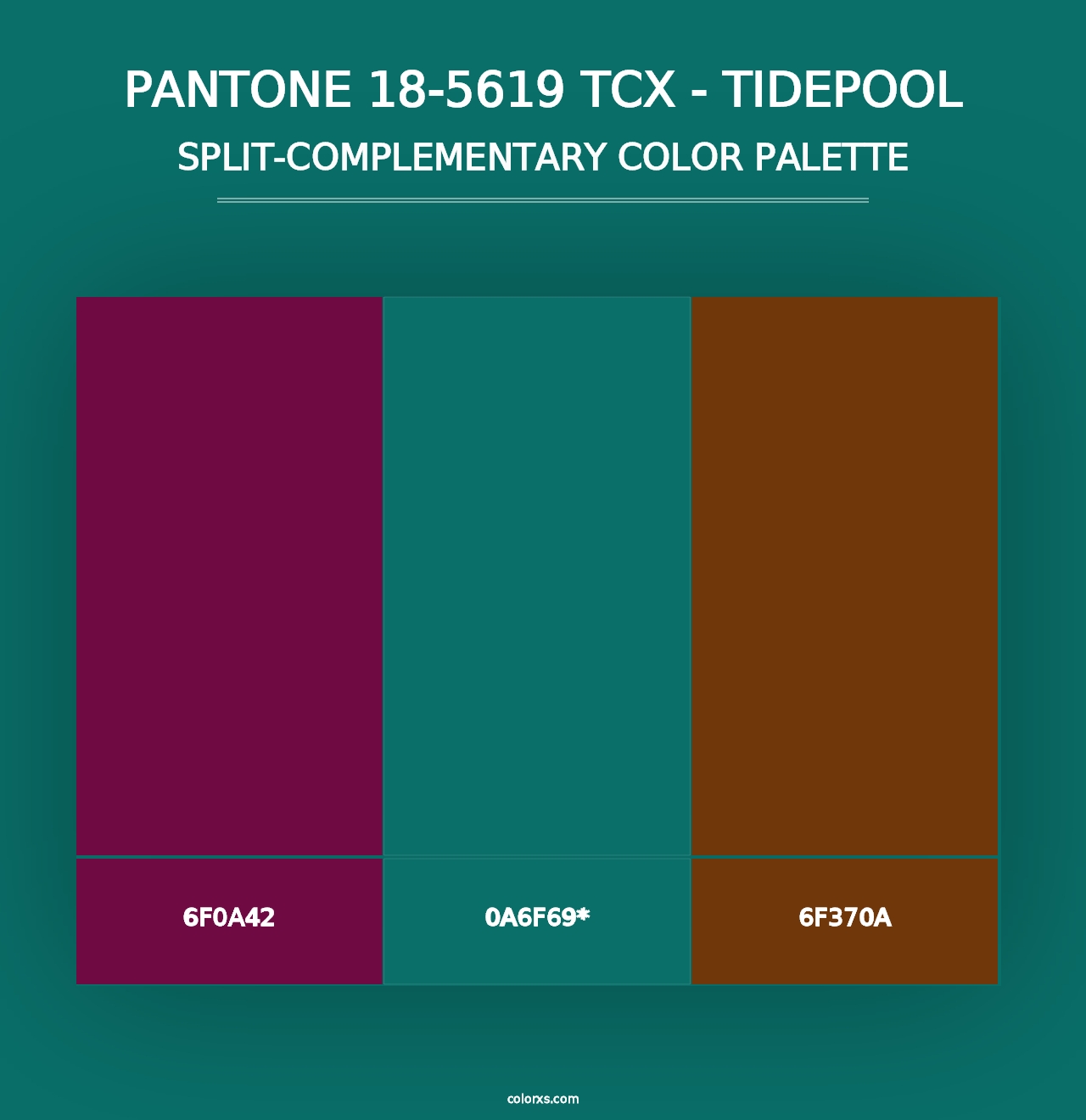 PANTONE 18-5619 TCX - Tidepool - Split-Complementary Color Palette