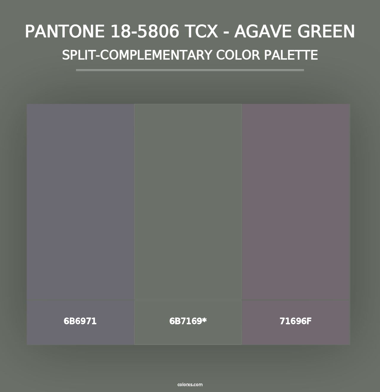 PANTONE 18-5806 TCX - Agave Green - Split-Complementary Color Palette