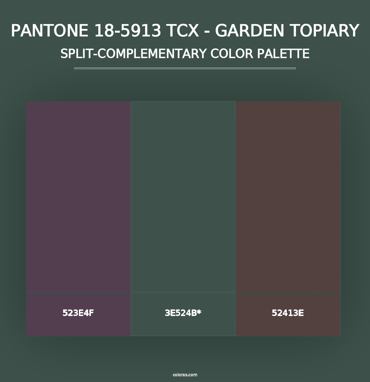 PANTONE 18-5913 TCX - Garden Topiary - Split-Complementary Color Palette