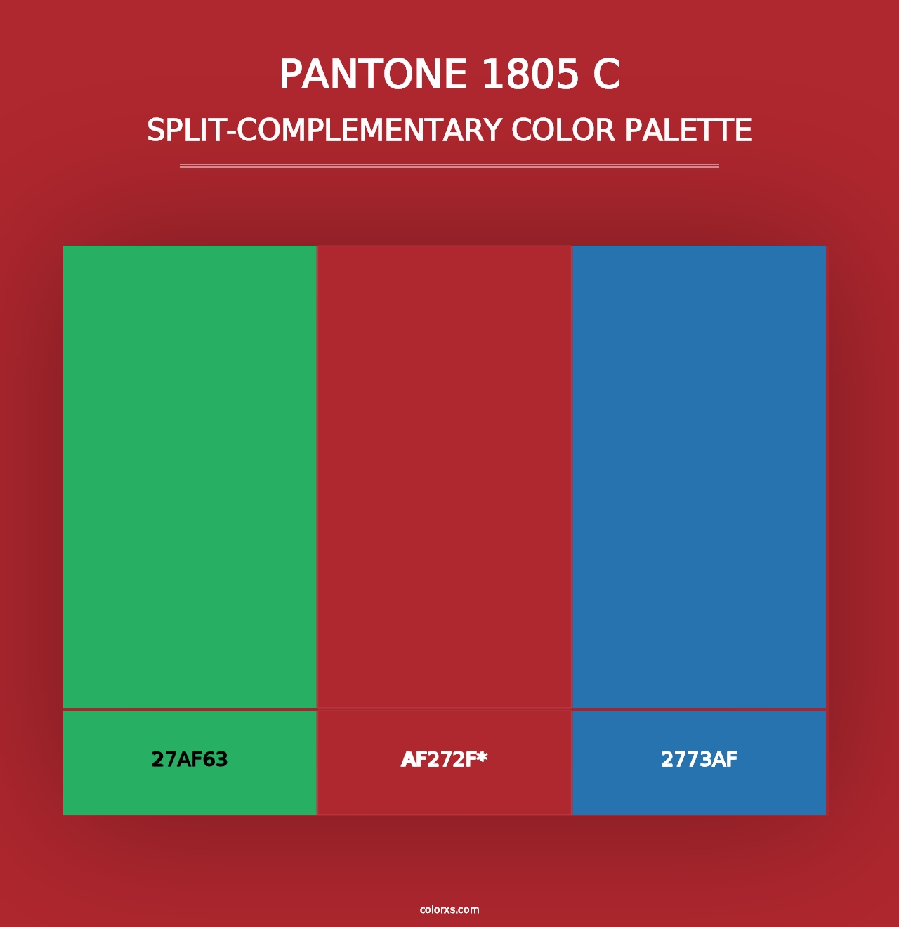 PANTONE 1805 C - Split-Complementary Color Palette