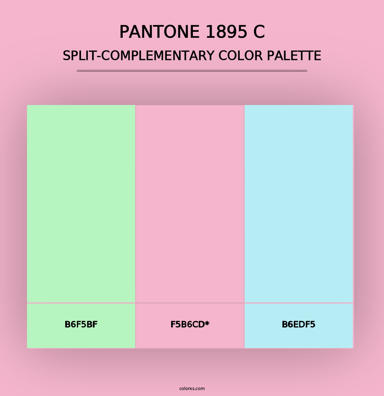 PANTONE 1895 C - Split-Complementary Color Palette