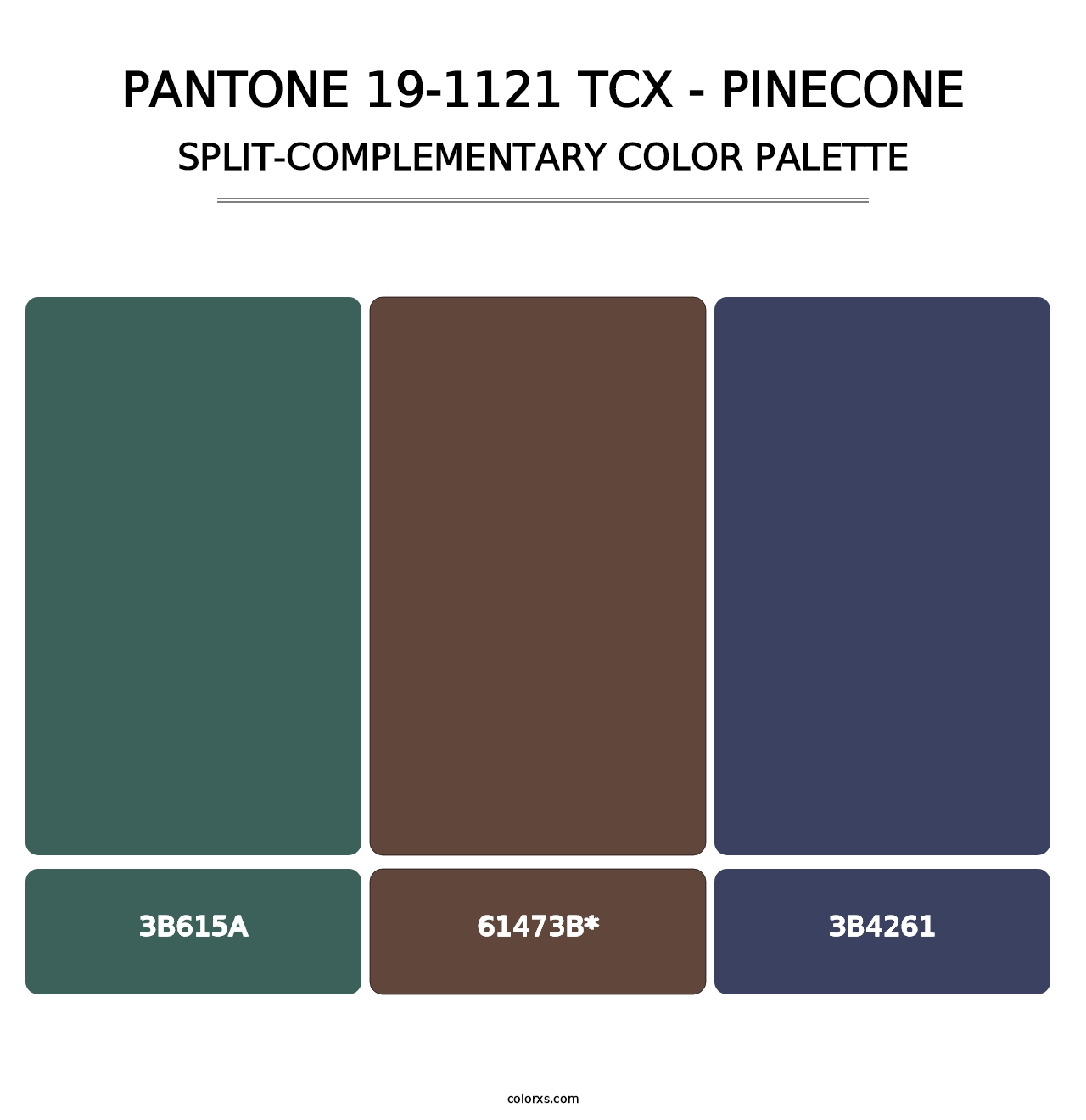 PANTONE 19-1121 TCX - Pinecone - Split-Complementary Color Palette