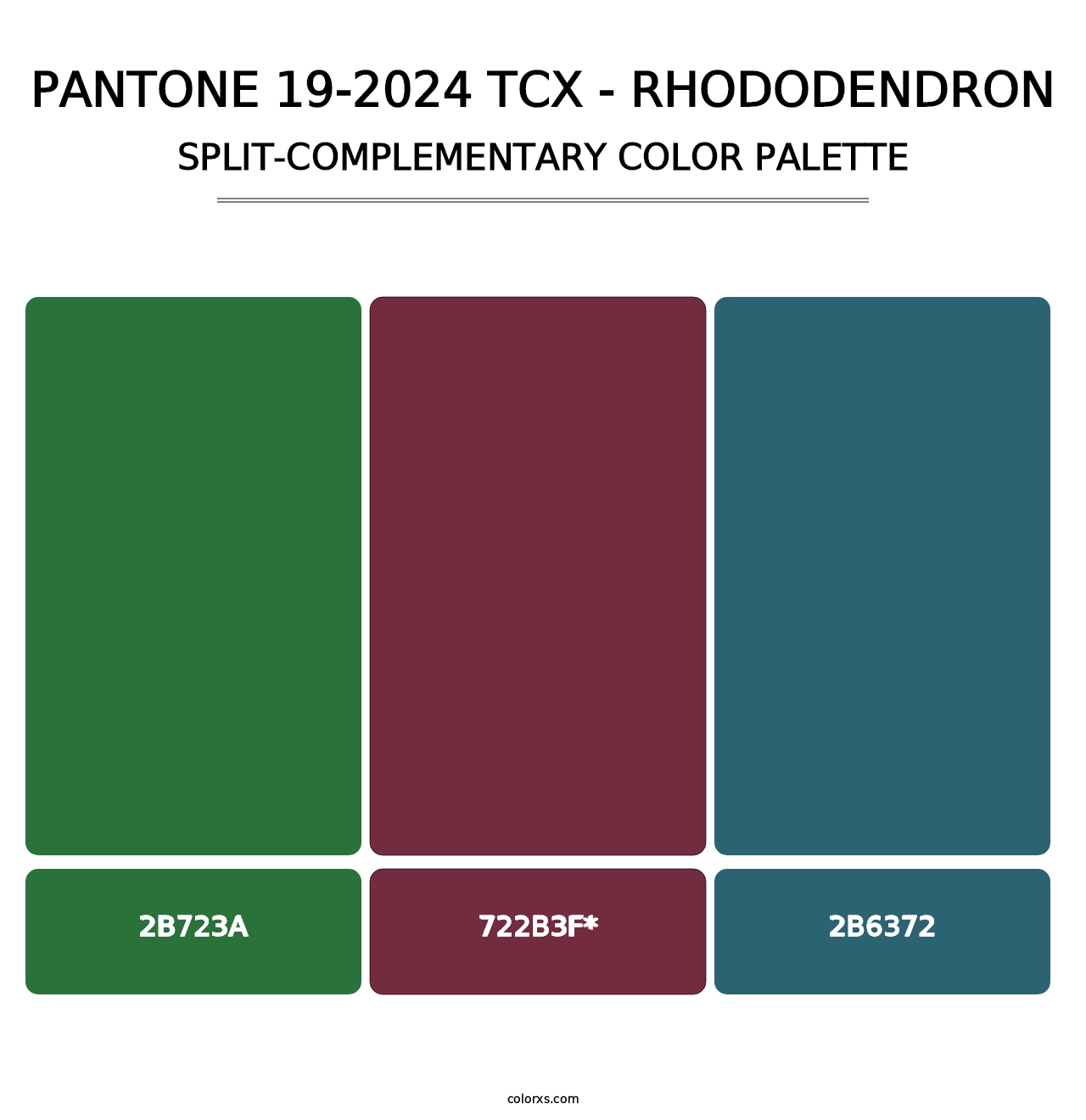 PANTONE 19-2024 TCX - Rhododendron - Split-Complementary Color Palette