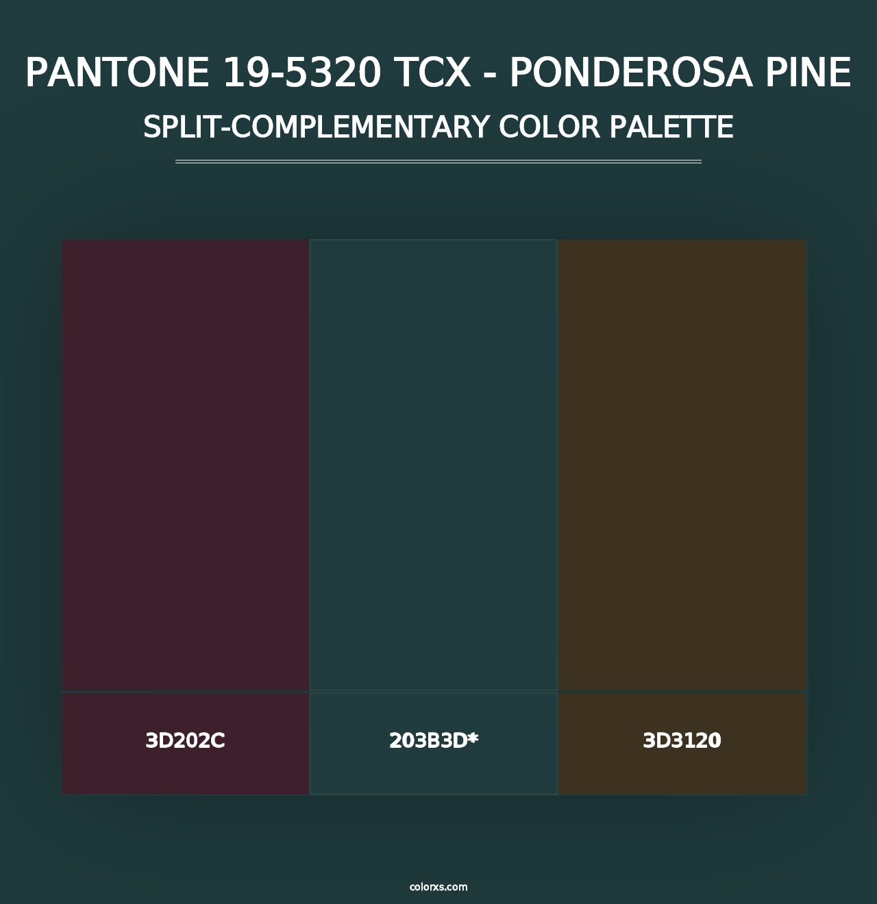 PANTONE 19-5320 TCX - Ponderosa Pine - Split-Complementary Color Palette