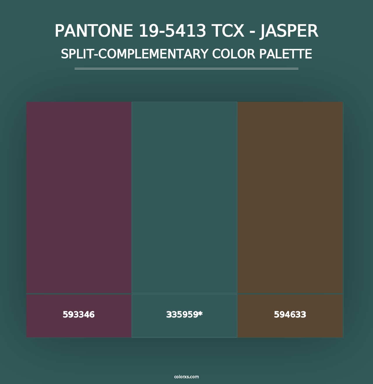 PANTONE 19-5413 TCX - Jasper - Split-Complementary Color Palette