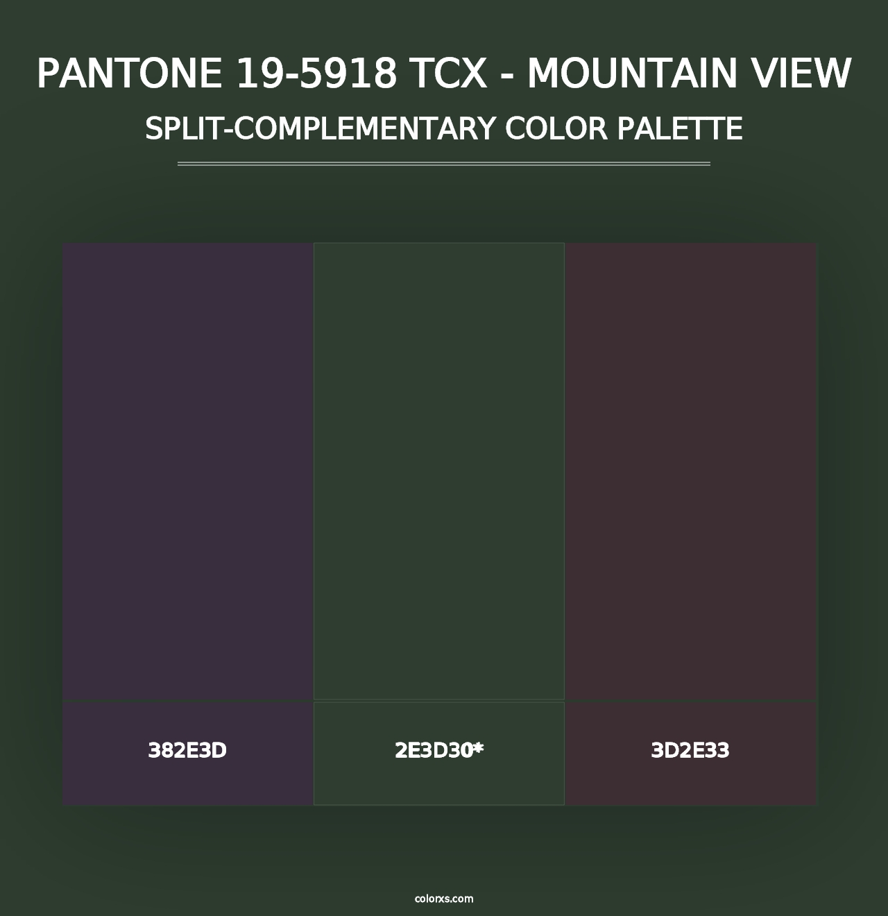 PANTONE 19-5918 TCX - Mountain View - Split-Complementary Color Palette