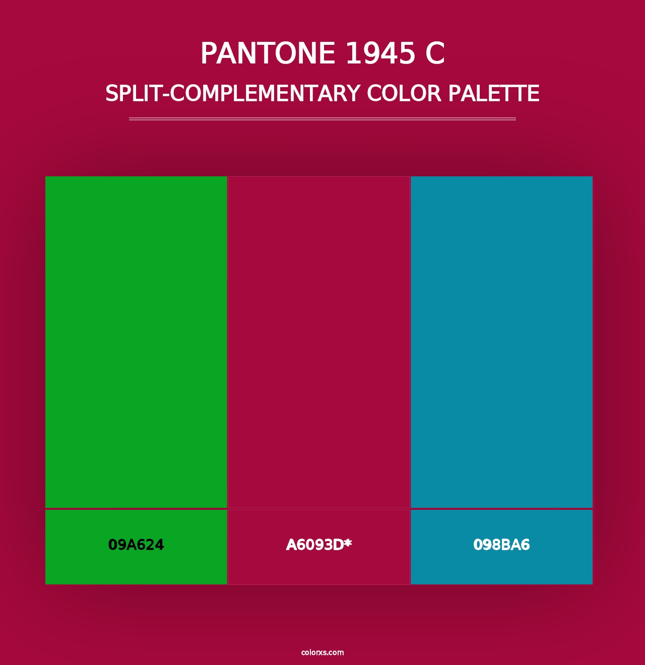 PANTONE 1945 C - Split-Complementary Color Palette