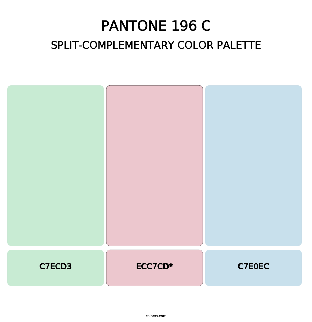 PANTONE 196 C - Split-Complementary Color Palette