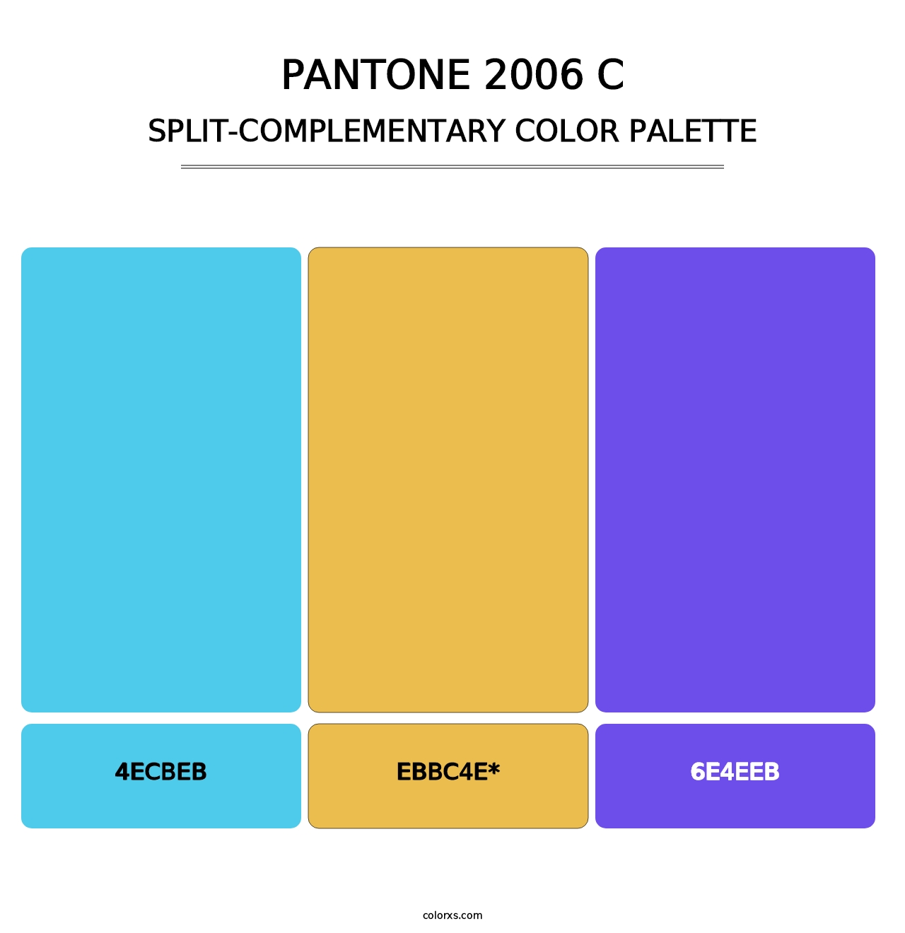 PANTONE 2006 C - Split-Complementary Color Palette