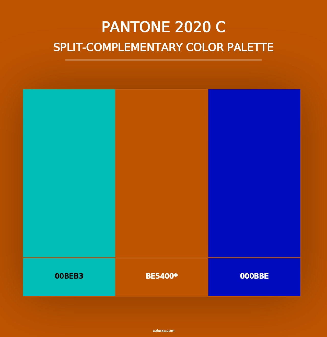 PANTONE 2020 C - Split-Complementary Color Palette