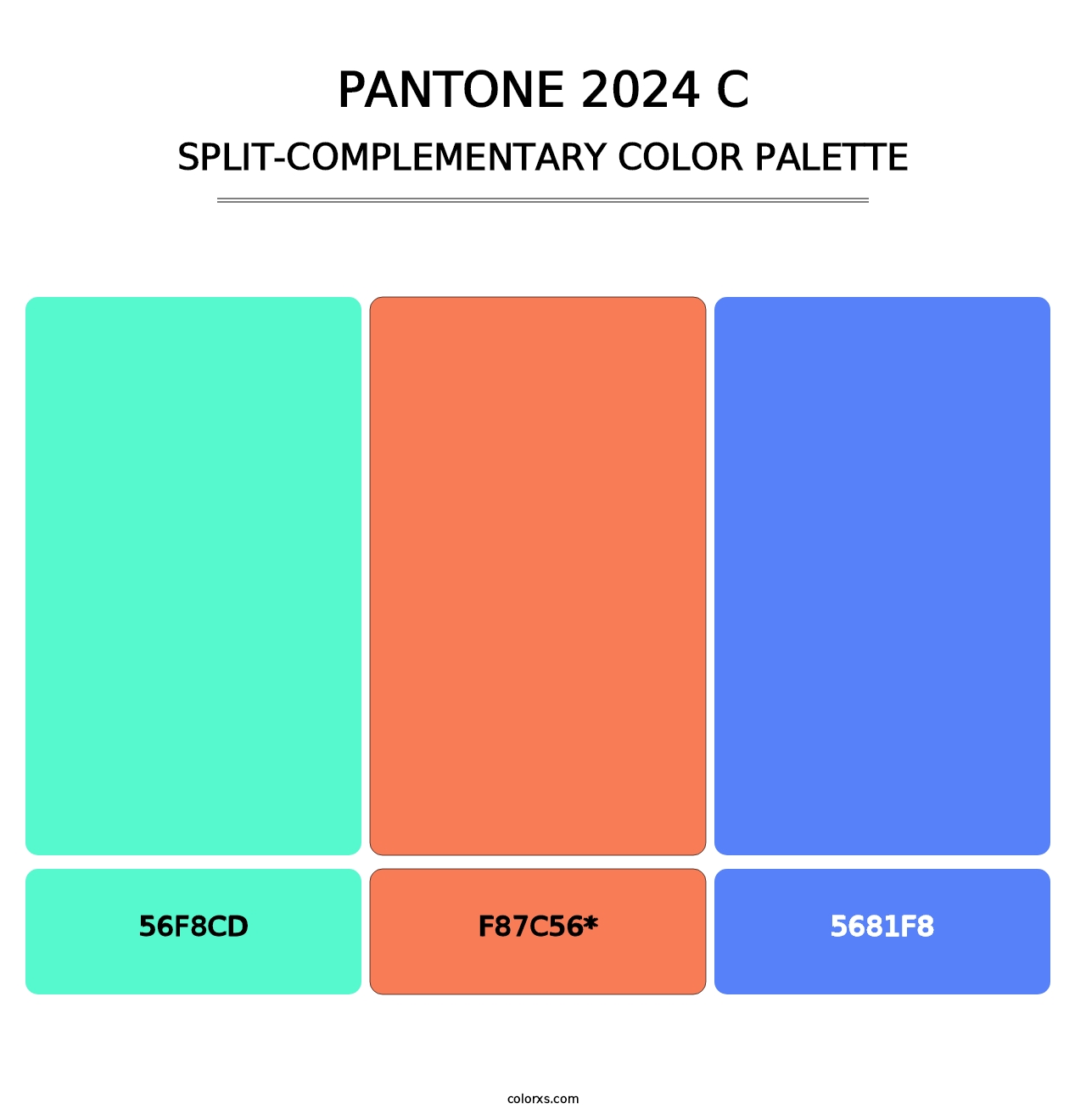 PANTONE 2024 C - Split-Complementary Color Palette
