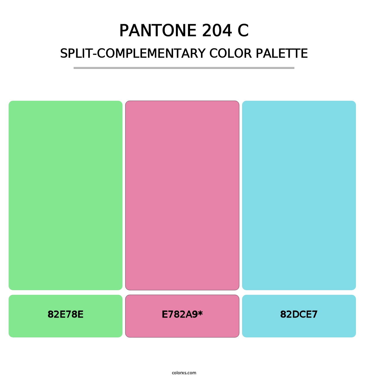 PANTONE 204 C - Split-Complementary Color Palette