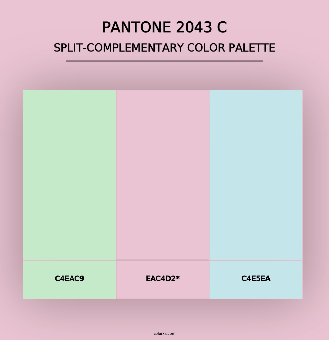 PANTONE 2043 C - Split-Complementary Color Palette