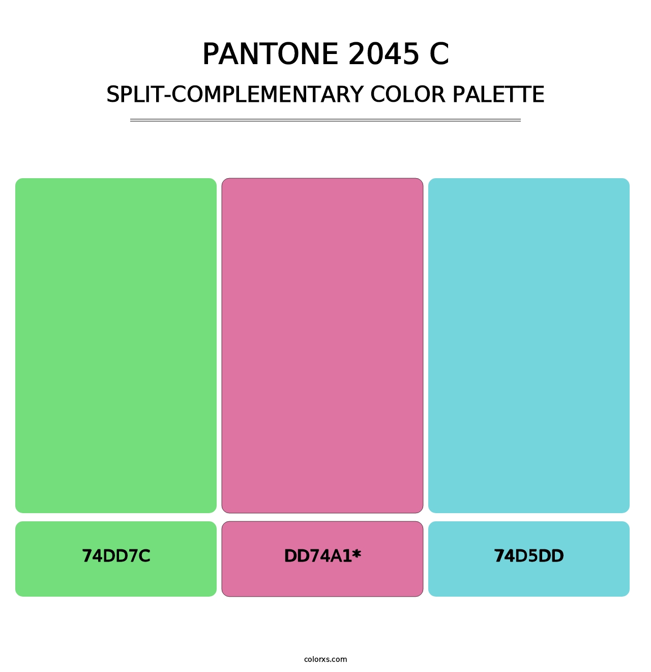 PANTONE 2045 C - Split-Complementary Color Palette