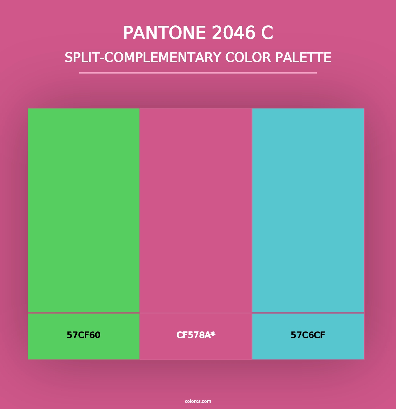 PANTONE 2046 C - Split-Complementary Color Palette