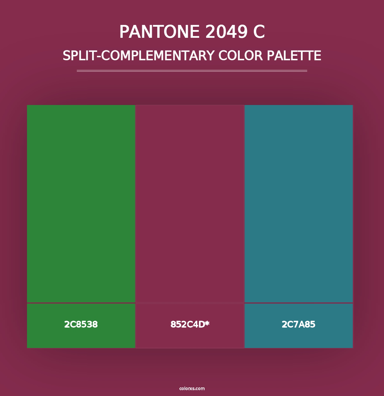 PANTONE 2049 C - Split-Complementary Color Palette