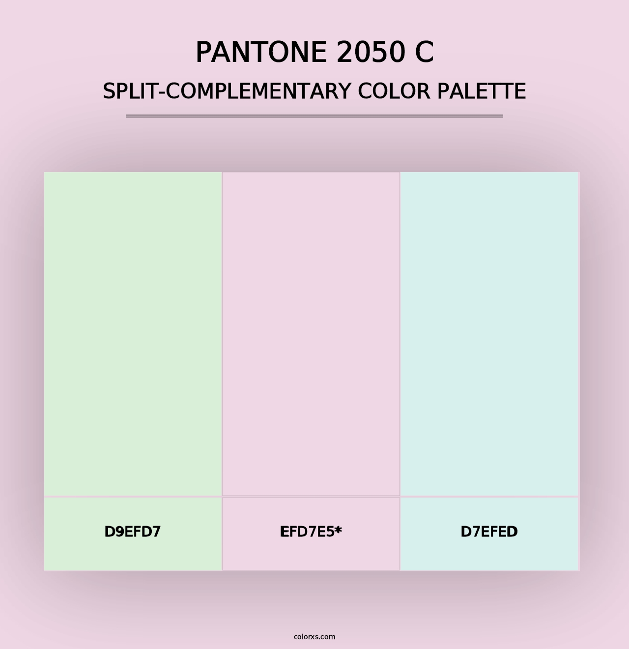 PANTONE 2050 C - Split-Complementary Color Palette