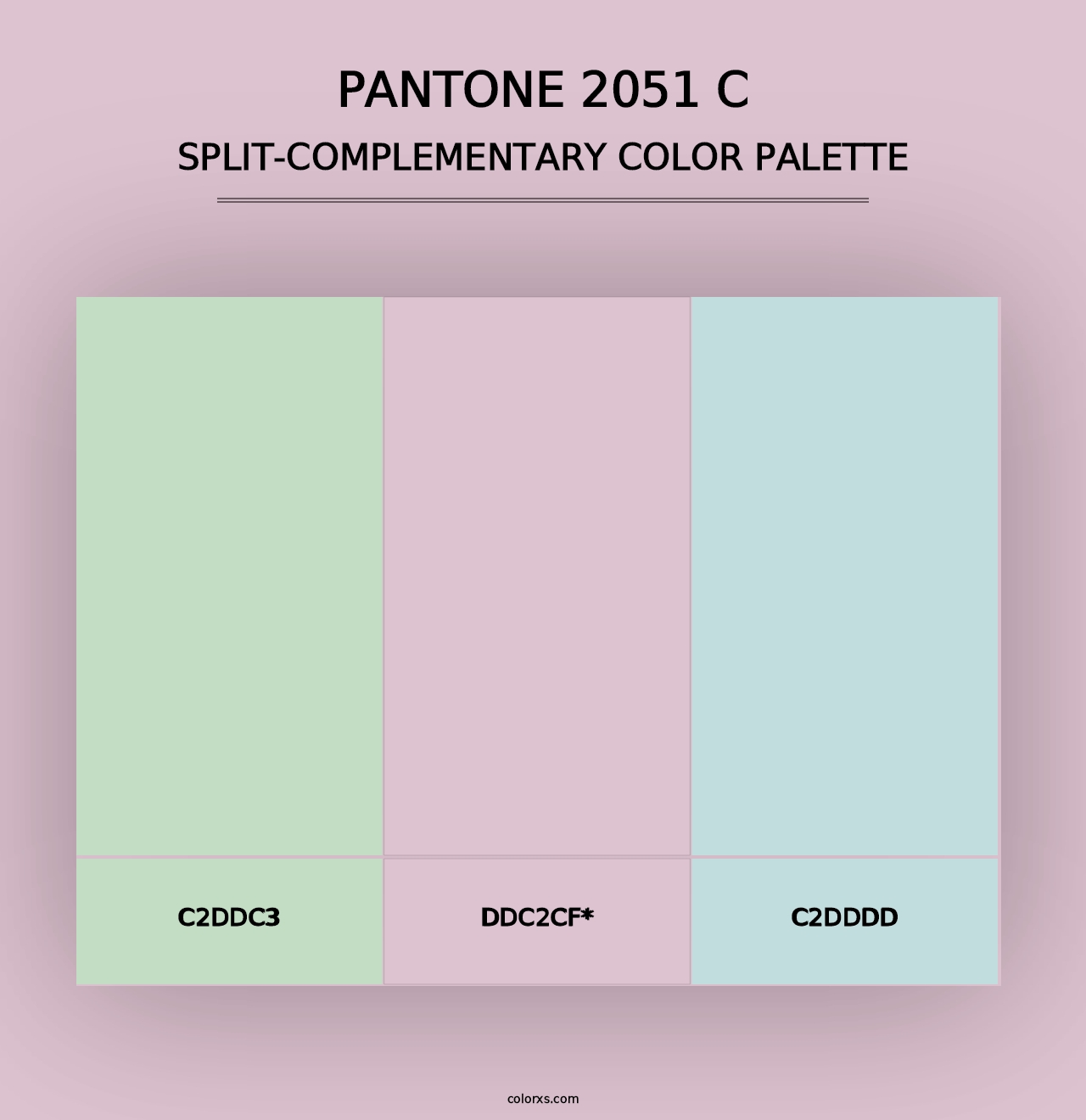 PANTONE 2051 C - Split-Complementary Color Palette