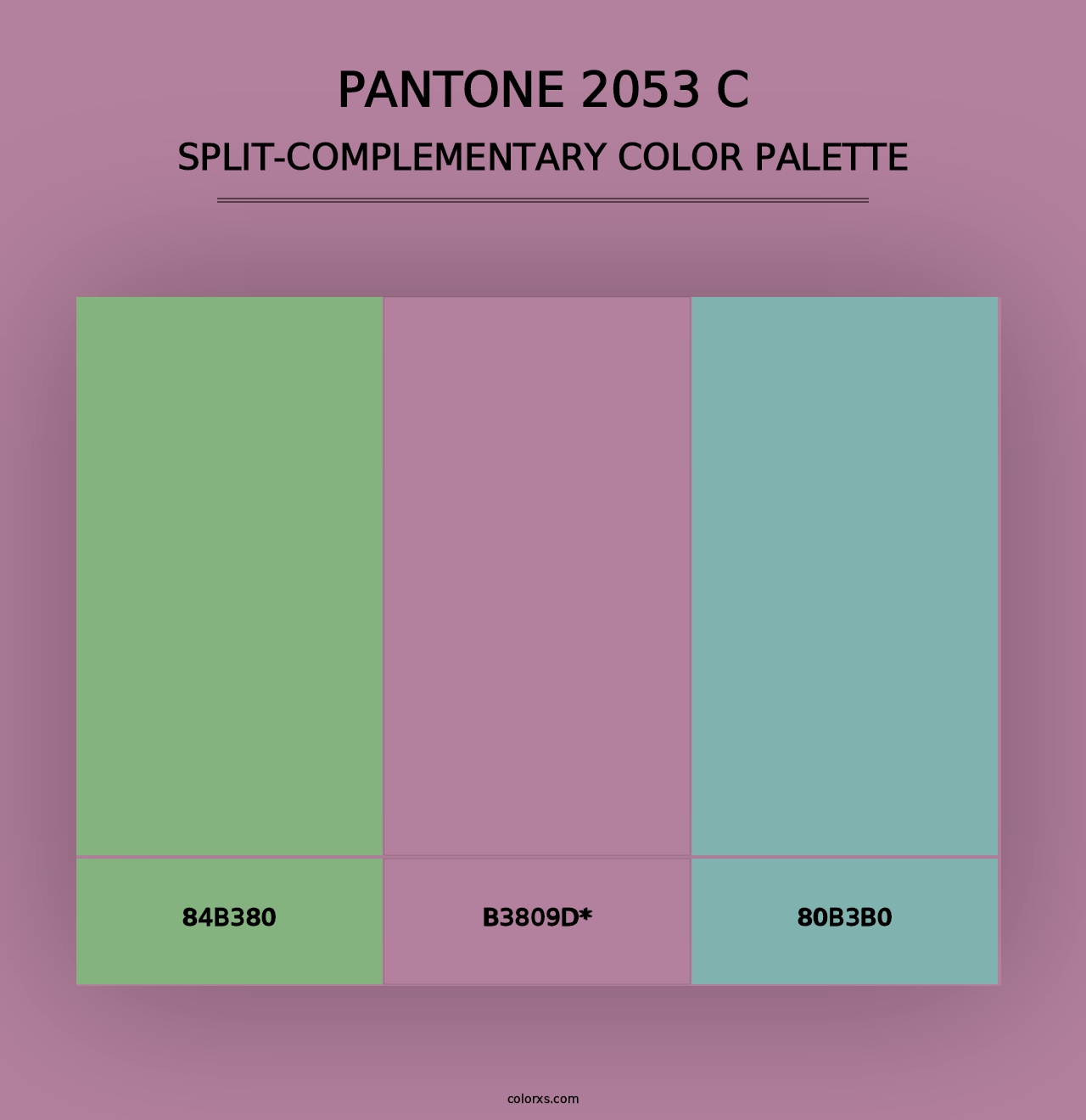 PANTONE 2053 C - Split-Complementary Color Palette